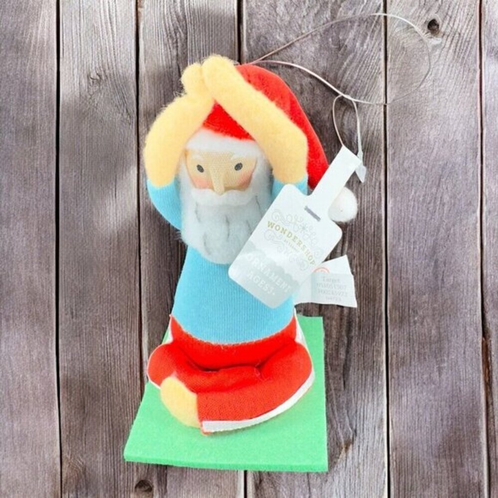Target Contemporary Resting Santa Claus Ornament Figurine Fabric‎ Figurine Decor